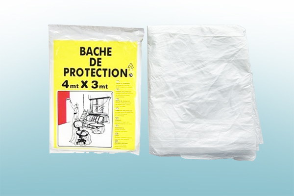 Bâche de Protection en Plastique 4M X 5M X 30microns